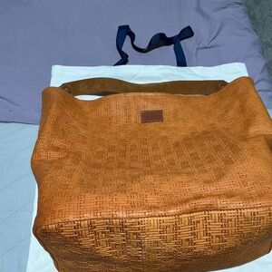 Parker Thatch XL Woven Jane Slouch Bag  - Leather  Rare Find.